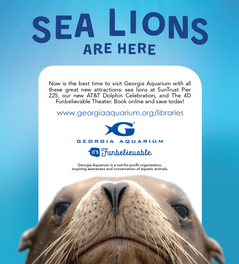 Web your ticket to georgia aquarium is more than just an experience filled with sightseeing of aquatic animals, it’s an educational journey filled with sustainability efforts for those aquatic animals! Bookmarked Aquarium Offers Discounts for Library Patrons