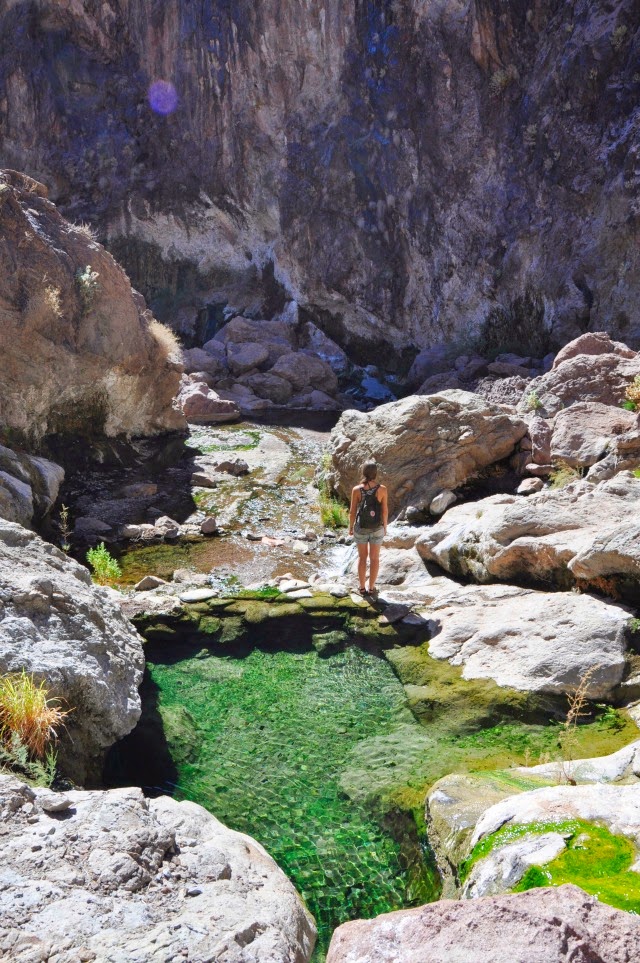 To reach the hot springs from the trail, one encounters a. gold strike hot springs. note to self