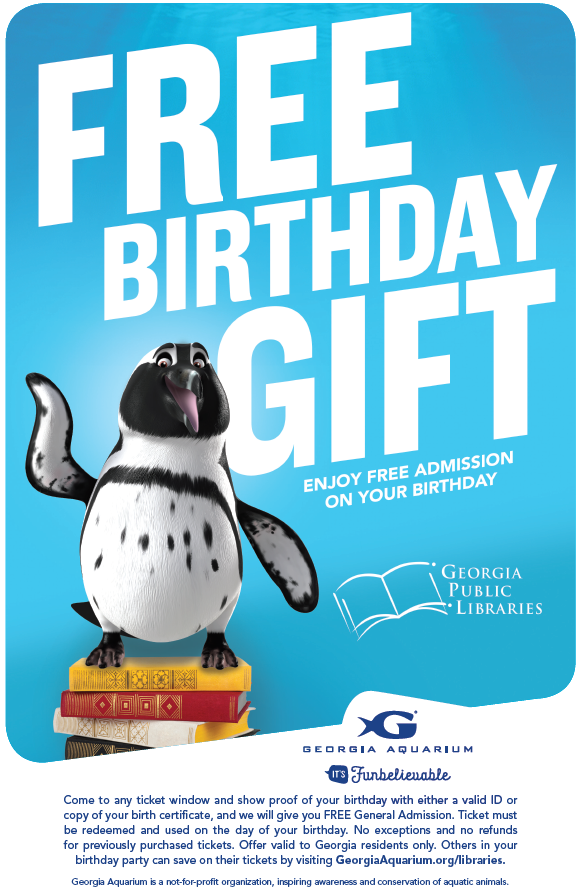 One think a lot of people don't know is that if you are a ga resident and come on your birthday all you.web Bookmarked Aquarium Offers Discounts for Library Patrons